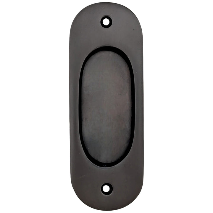 5 Inch Traditional Oval Pocket Door Pull (Several Finishes Available) COPPER MOUNTAIN HARDWARE