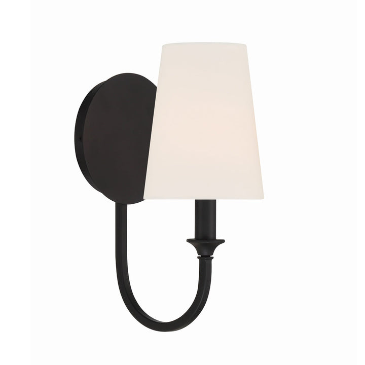 Crystorama Crystorama Payton 1 Light Black Forged Sconce