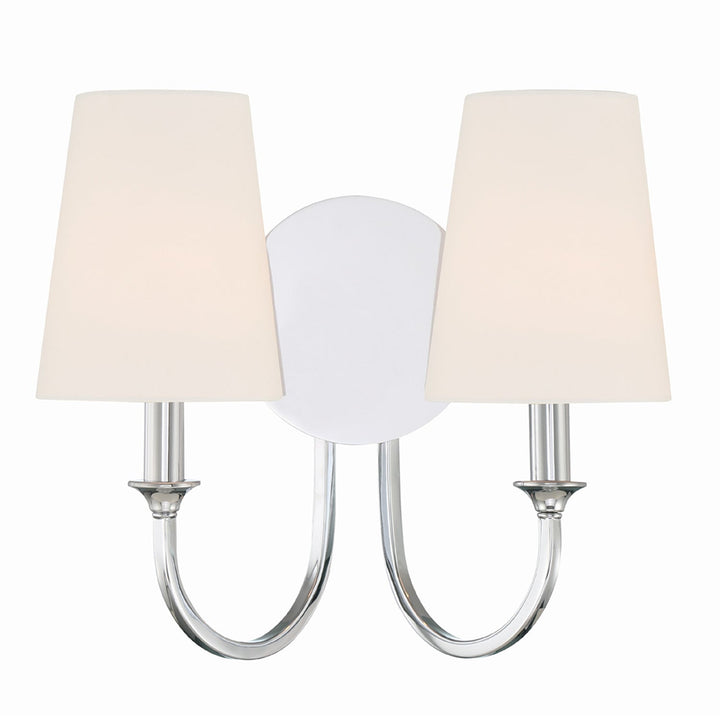 Crystorama Crystorama Payton 2 Light Polished Chrome Sconce