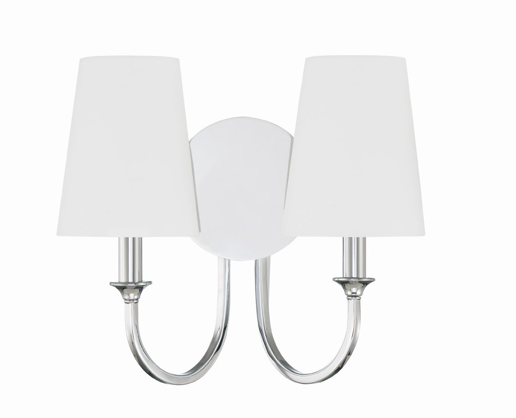 Crystorama Crystorama Payton 2 Light Polished Chrome Sconce