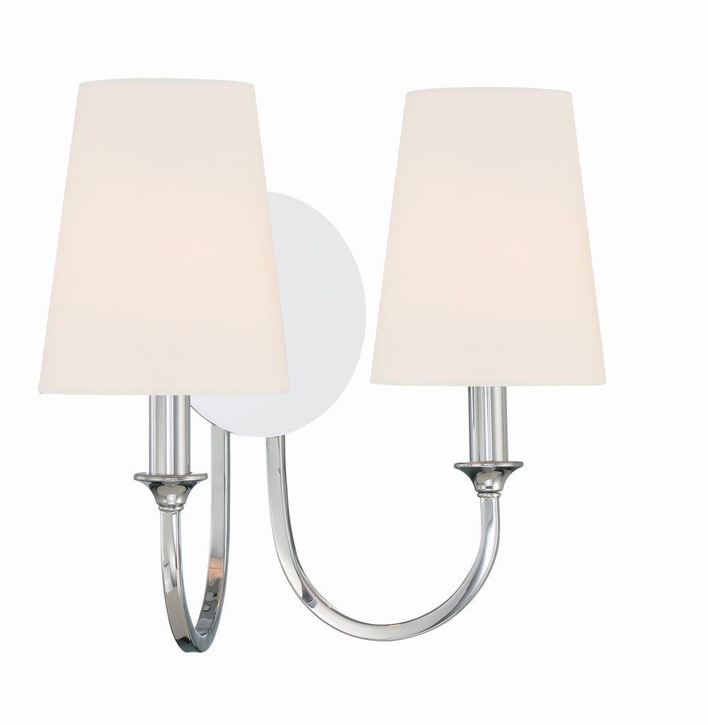 Crystorama Crystorama Payton 2 Light Polished Chrome Sconce