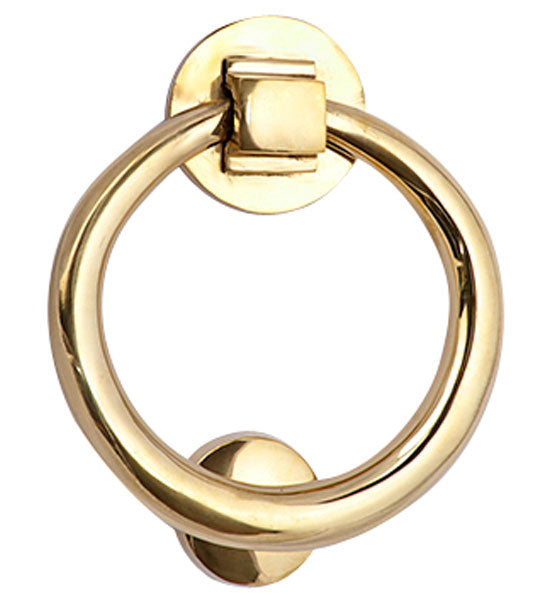 COPPER MOUNTAIN HARDWARE 5 1/2" Solid Brass Traditional Ring Door Knocker in Several Finishes