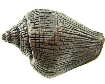 COPPER MOUNTAIN HARDWARE Ocean Nautical Pewter Textured Conch Seashell Cabinet & Furniture Knob