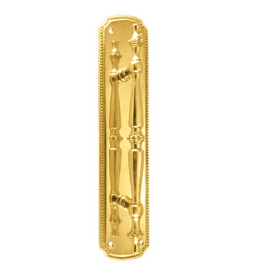 11 1/2 Inch Solid Brass Beaded Door Pull (Several Finishes Available)