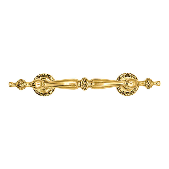 9 1/2 Inch Overall (6 Inch C-C) Solid Brass Georgian Style Handle (Several Finishes Available)
