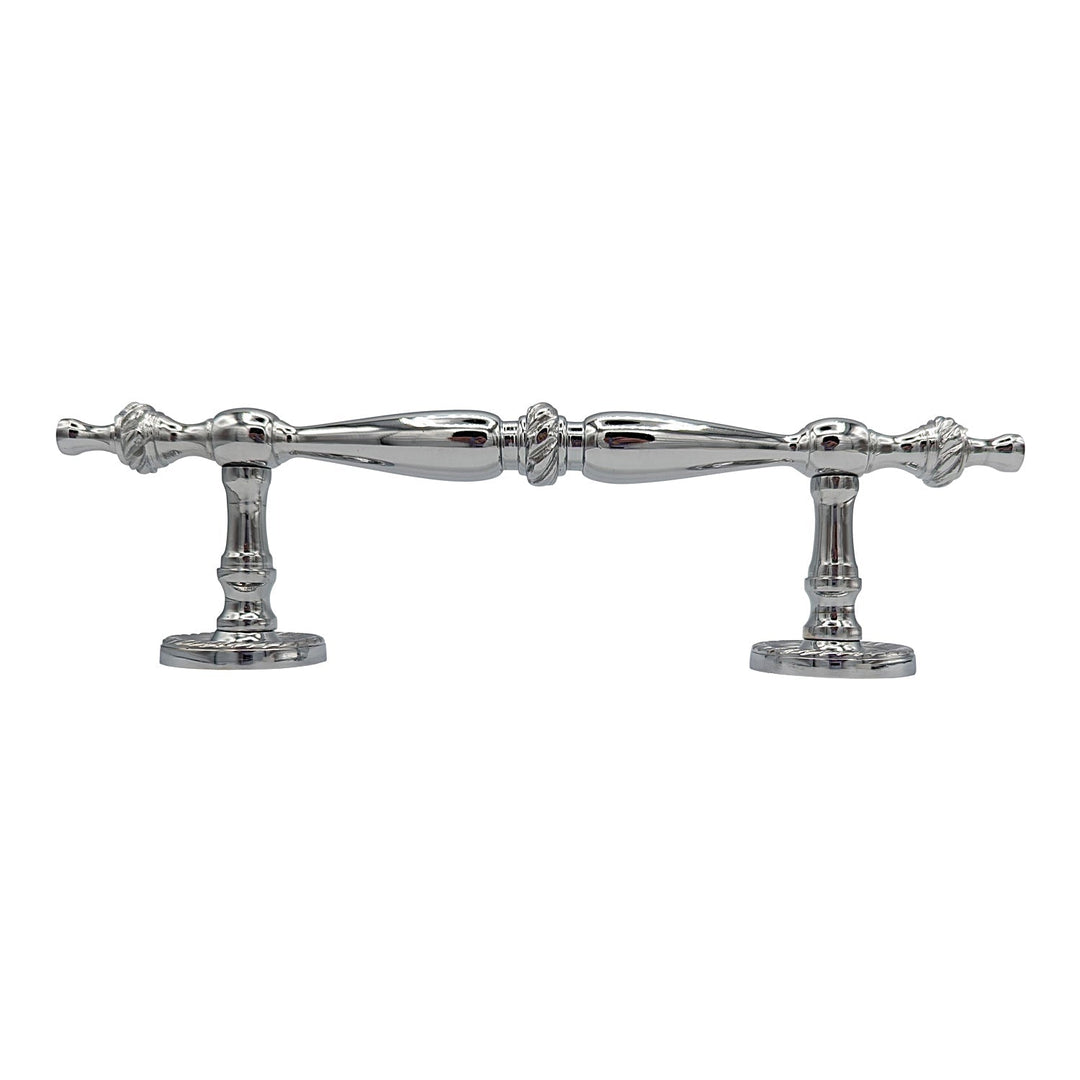 9 1/2 Inch Overall (6 Inch C-C) Solid Brass Georgian Style Handle (Several Finishes Available) COPPER MOUNTAIN HARDWARE