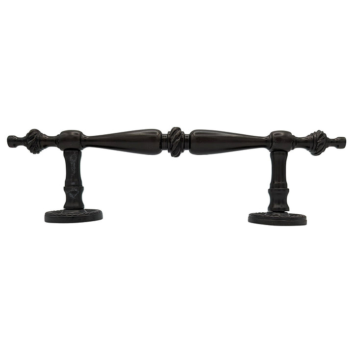 9 1/2 Inch Overall (6 Inch C-C) Solid Brass Georgian Style Handle (Several Finishes Available) COPPER MOUNTAIN HARDWARE