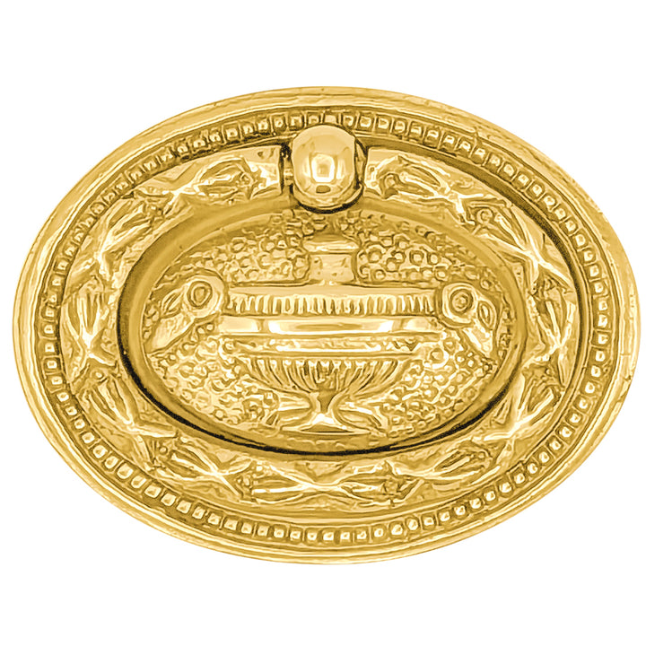 2 7/8 Inch Brass Oval Lamp Ring Pull (Several Finishes Available)