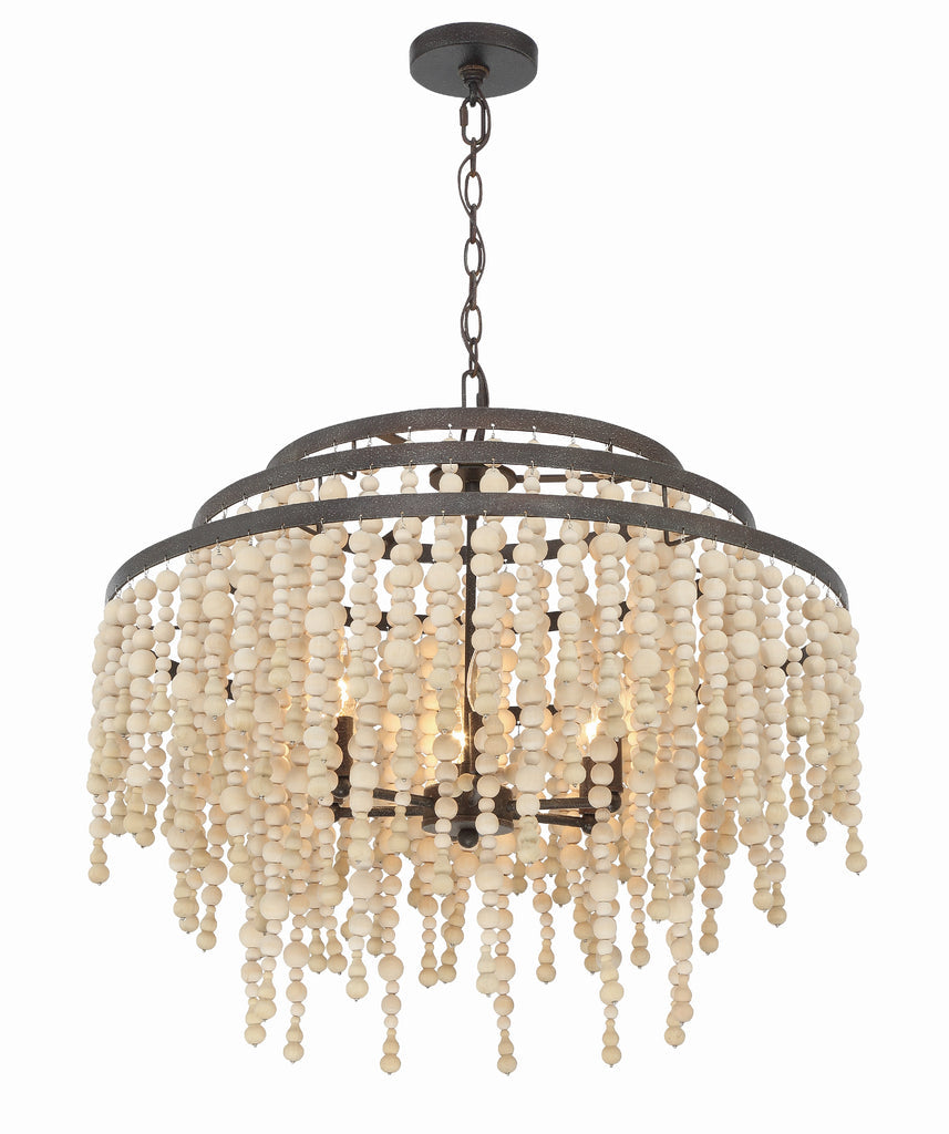 Crystorama Crystorama Poppy 6 Light Forged Bronze Chandelier
