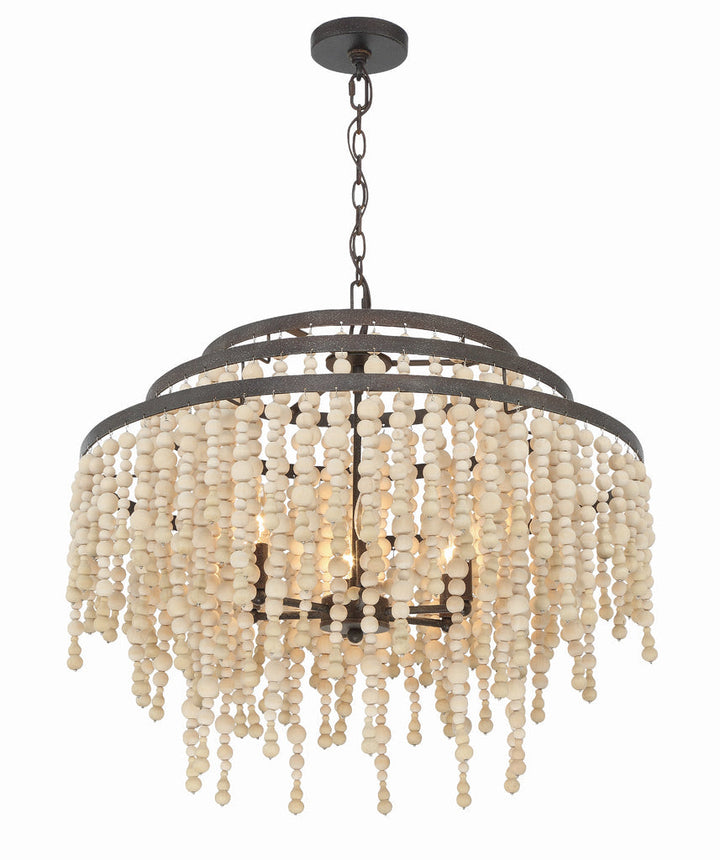 Crystorama Crystorama Poppy 6 Light Forged Bronze Chandelier