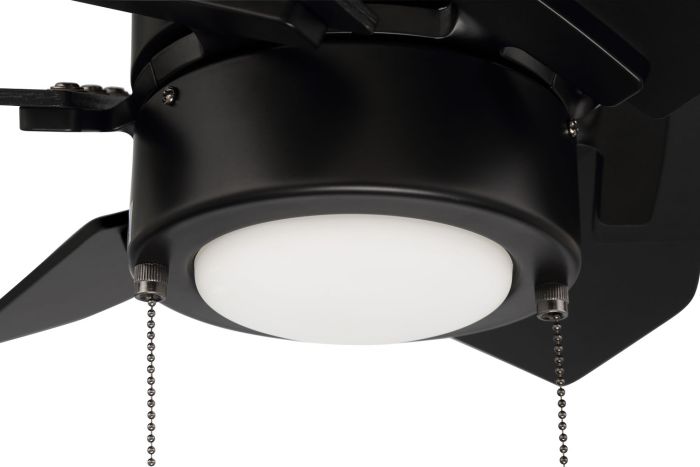 ##Antique Hardware## 24" Propel II Indoor/Outdoor (Damp) in Flat Black w/ Flat Black Blades