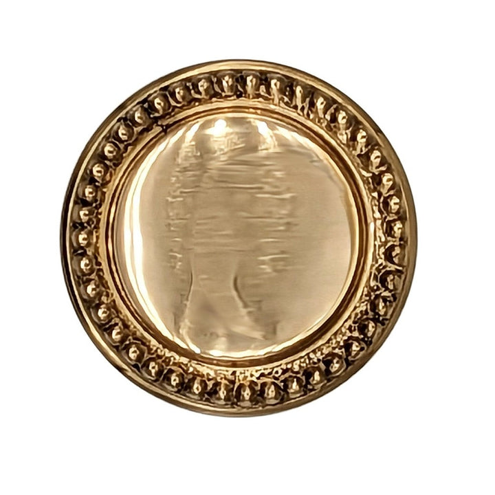COPPER MOUNTAIN HARDWARE Solid Brass Victorian Beaded Round Cabinet & Furniture Knob