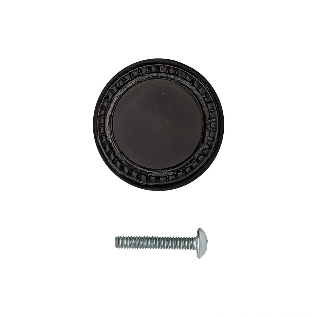 COPPER MOUNTAIN HARDWARE Solid Brass Victorian Beaded Round Cabinet & Furniture Knob