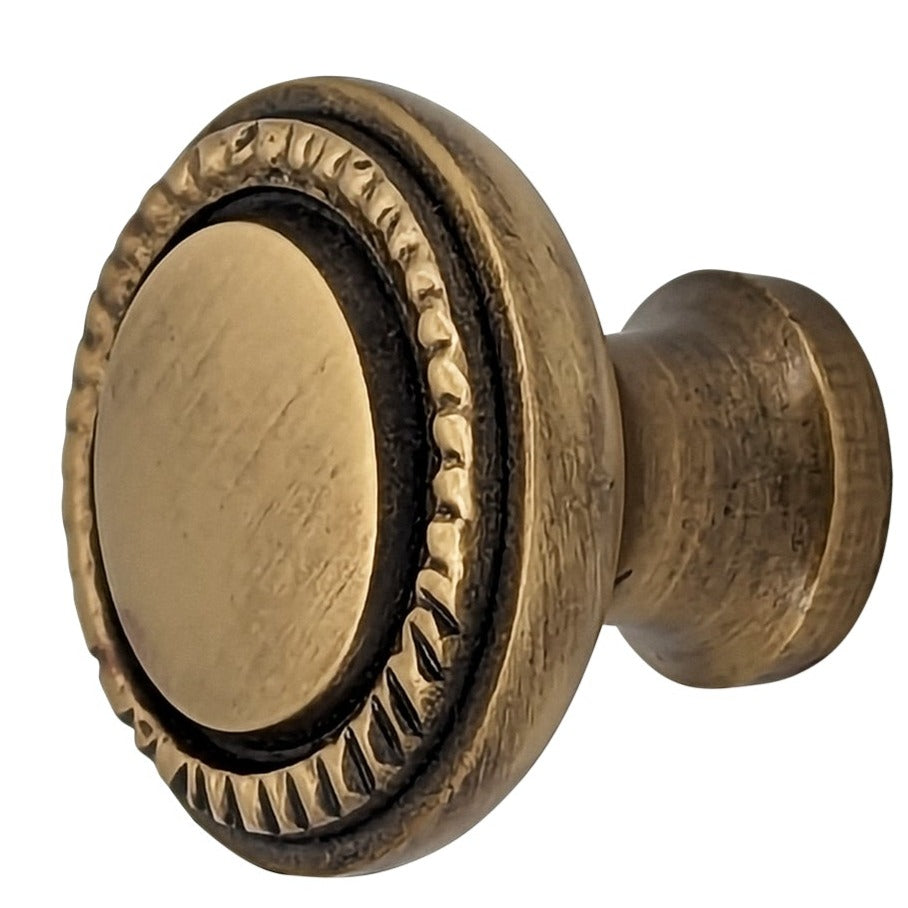 COPPER MOUNTAIN HARDWARE Solid Brass Victorian Beaded Round Cabinet & Furniture Knob