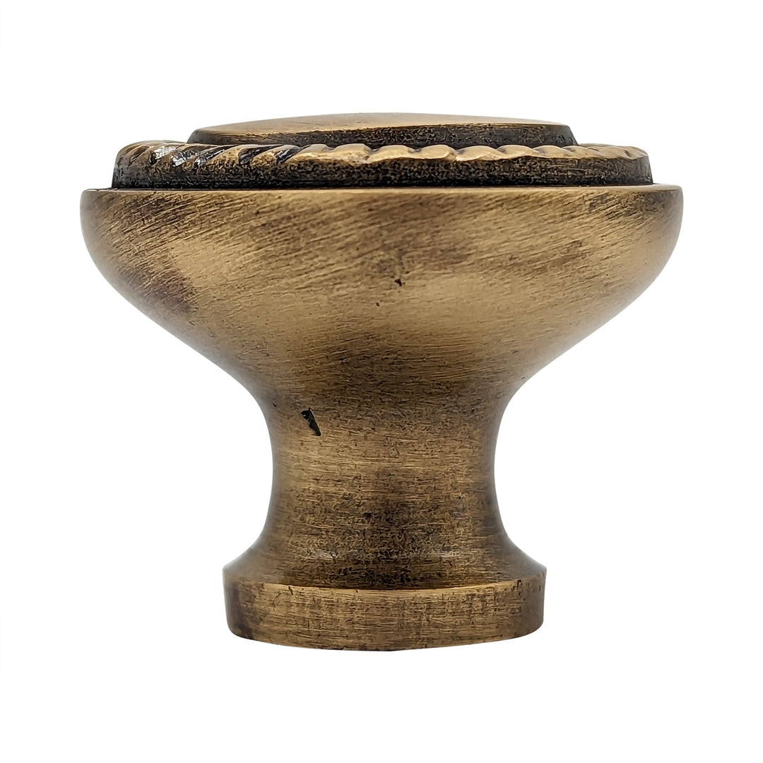 COPPER MOUNTAIN HARDWARE Solid Brass Victorian Beaded Round Cabinet & Furniture Knob