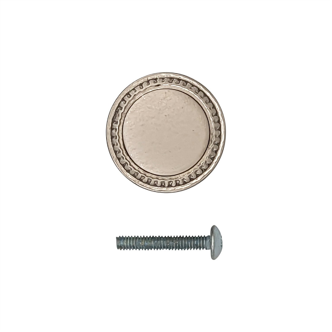 COPPER MOUNTAIN HARDWARE Solid Brass Victorian Beaded Round Cabinet & Furniture Knob