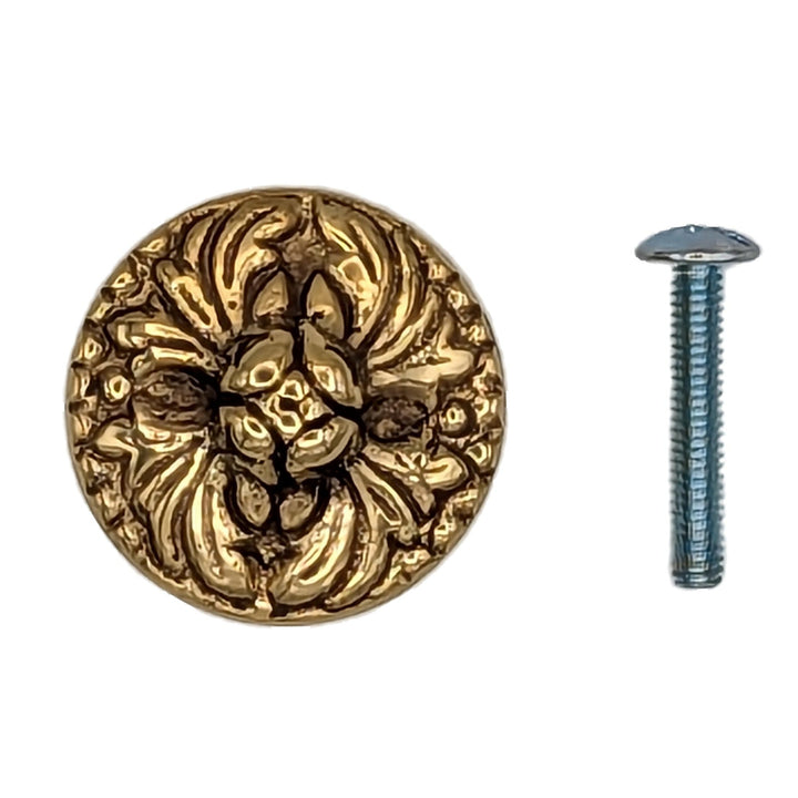 COPPER MOUNTAIN HARDWARE Solid Brass Victorian Rococo Cabinet and Furniture Knob