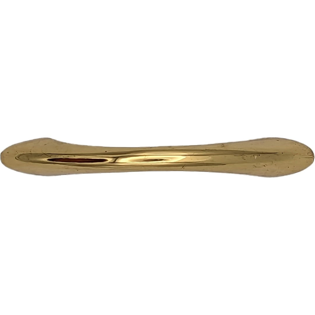 COPPER MOUNTAIN HARDWARE Brass Curved Traditional Cabinet & Furniture Pull