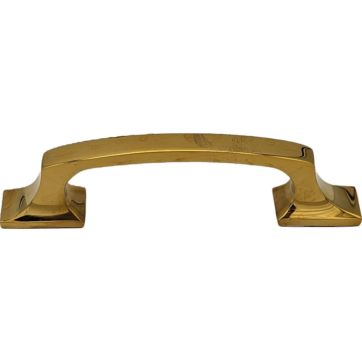 5 1/4 Inch Overall (3 3/4 Inch c-c) Traditional Solid Brass Pull COPPER MOUNTAIN HARDWARE