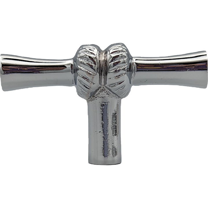 2 Inch Solid Brass T Shape Japanese Bamboo Style Cabinet and Furniture Knob (Several Finishes Available)