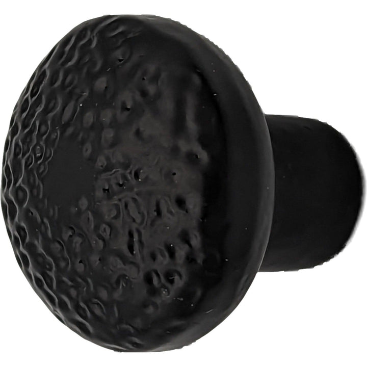 COPPER MOUNTAIN HARDWARE Black Iron Round Hammered Cabinet & Furniture Knob