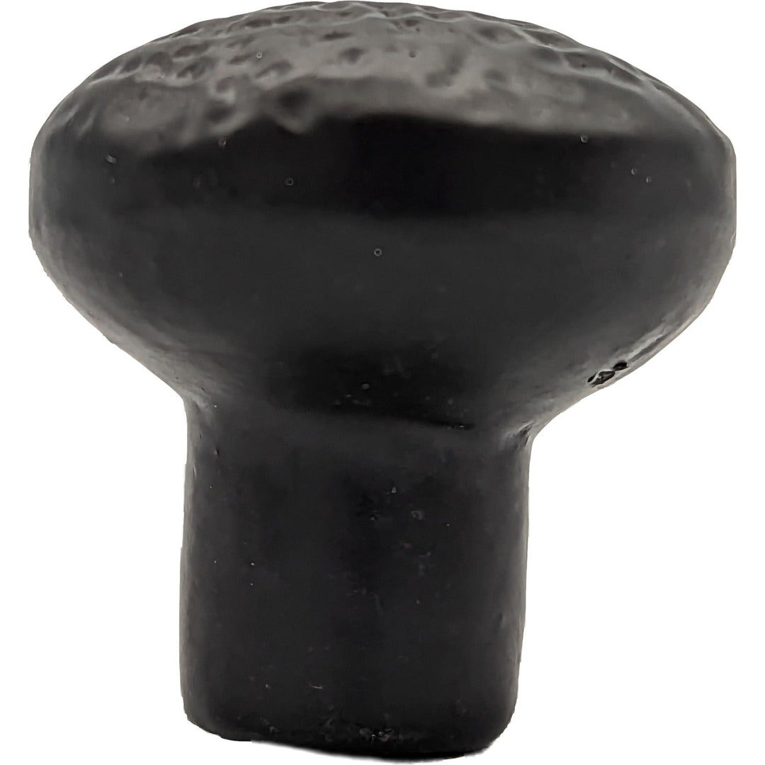 COPPER MOUNTAIN HARDWARE Black Iron Round Hammered Cabinet & Furniture Knob