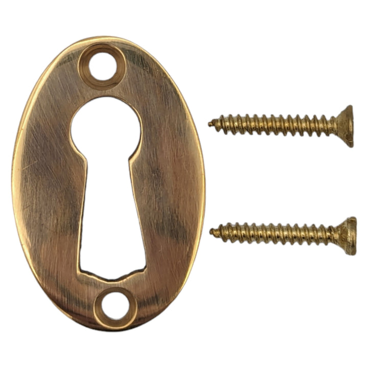 COPPER MOUNTAIN HARDWARE Solid Brass Distressed Style Escutcheon / Keyhole Cover