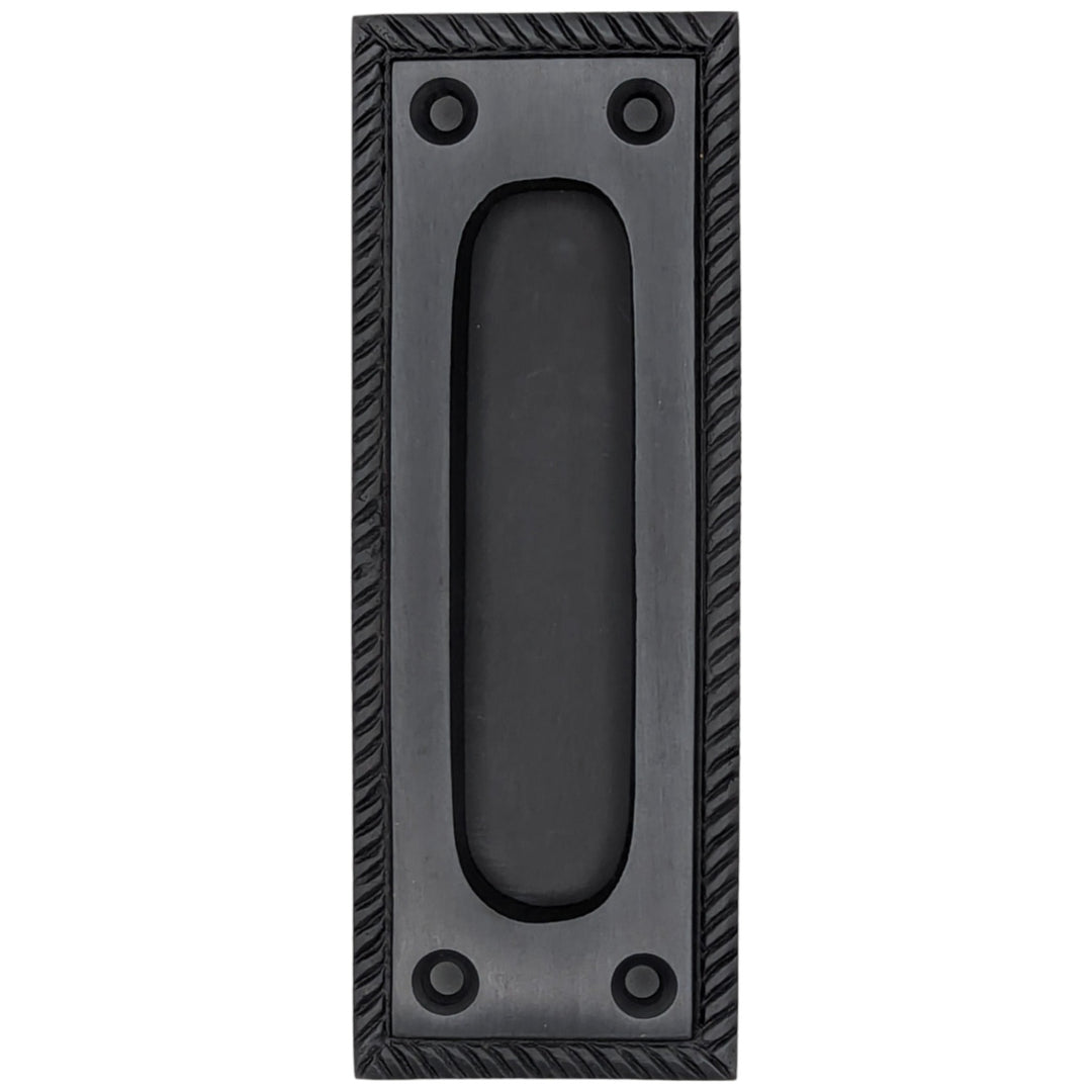 Georgian Rope Rectangular Pocket Door Pull (Several Finishes Available) COPPER MOUNTAIN HARDWARE