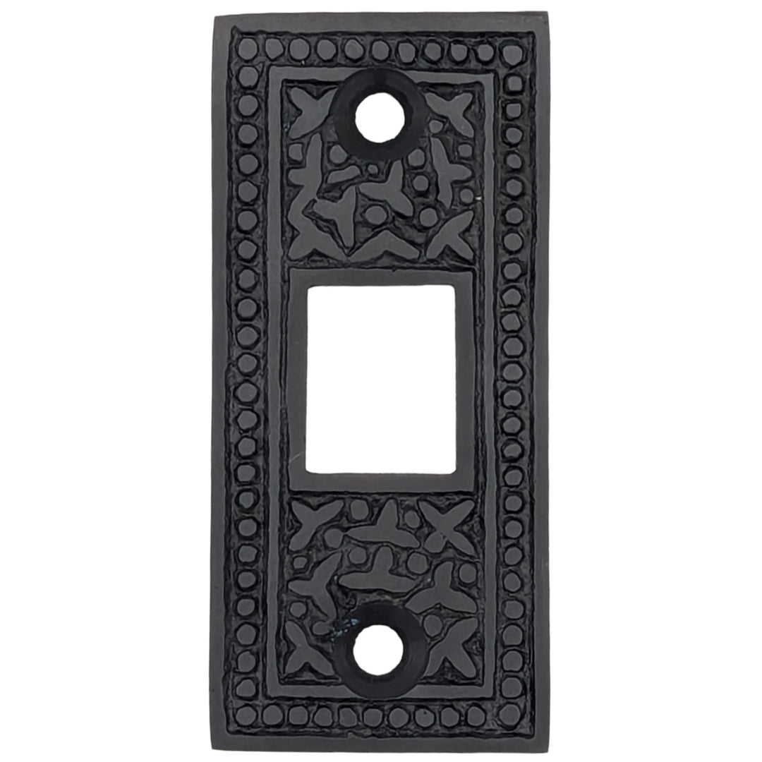 2 1/4 Inch Solid Brass Rice Pattern Pocket Door Strike Plate COPPER MOUNTAIN HARDWARE