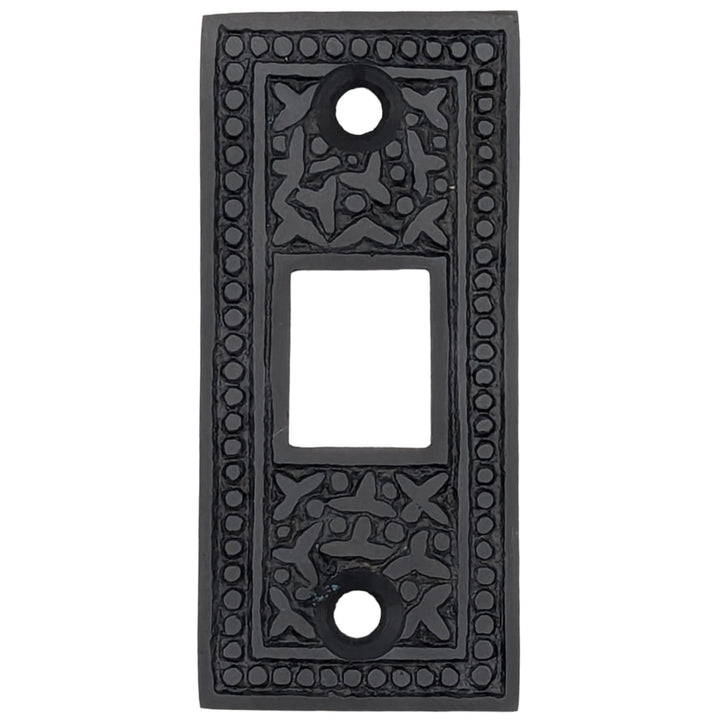 2 1/4 Inch Solid Brass Rice Pattern Pocket Door Strike Plate COPPER MOUNTAIN HARDWARE