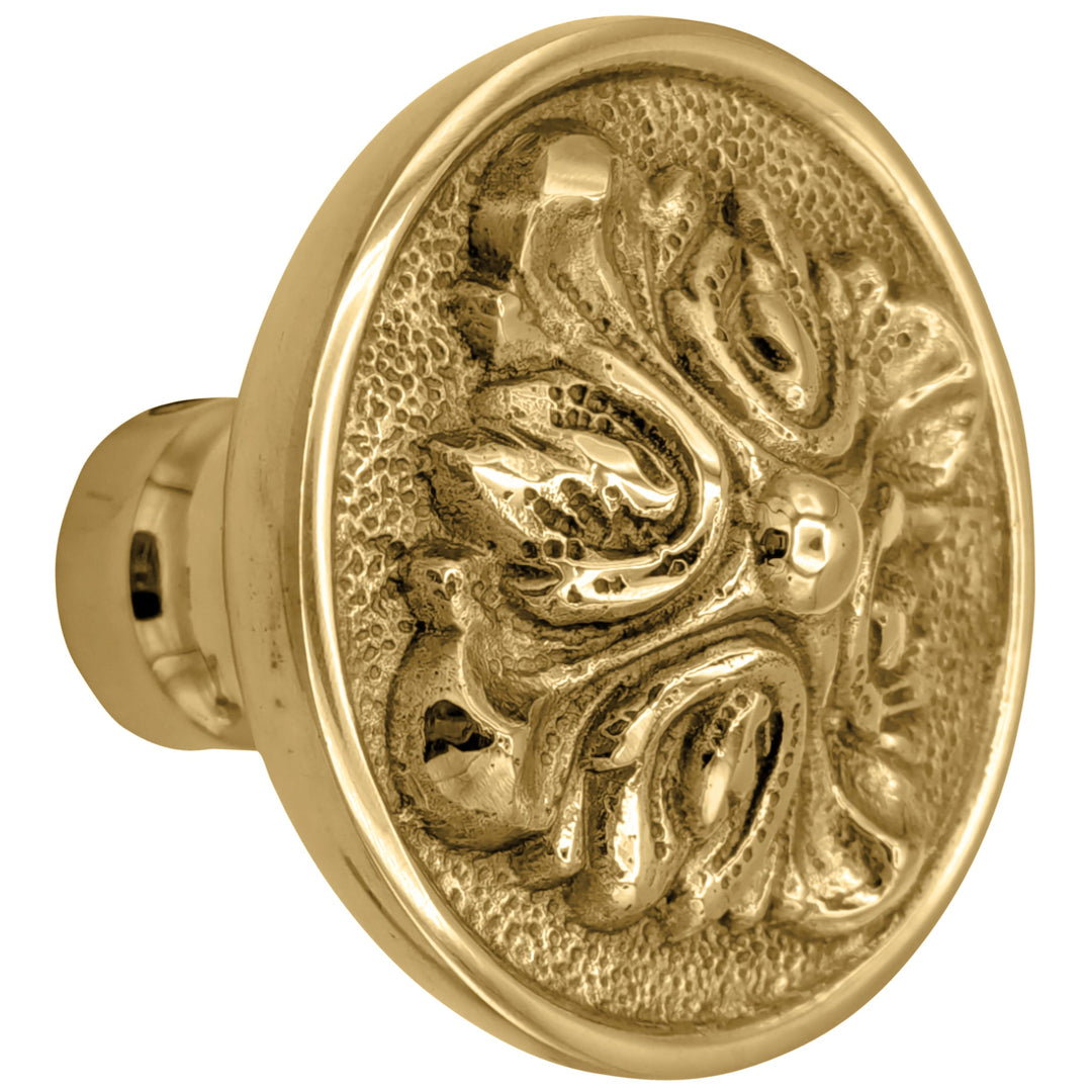 Romanesque Solid Brass Spare Door Knob Set (Several Finishes Available) COPPER MOUNTAIN HARDWARE