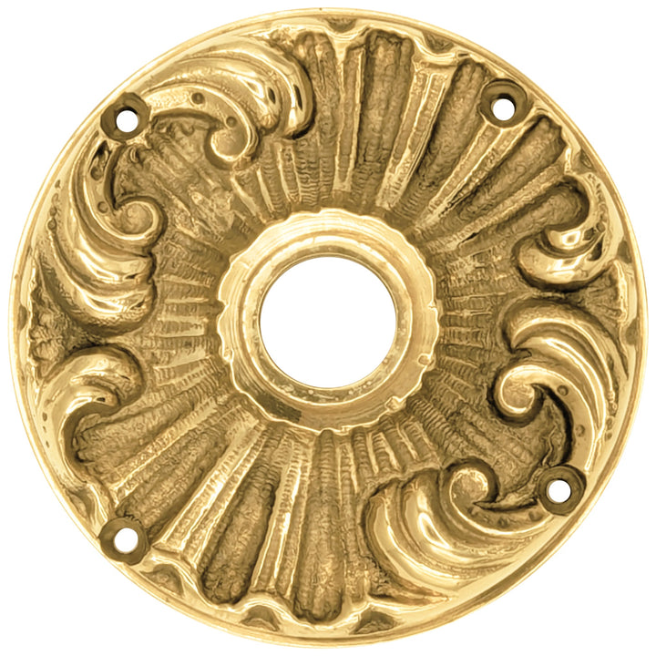 Romanesque Solid Brass Rosette Plates (Several Finishes Available) COPPER MOUNTAIN HARDWARE