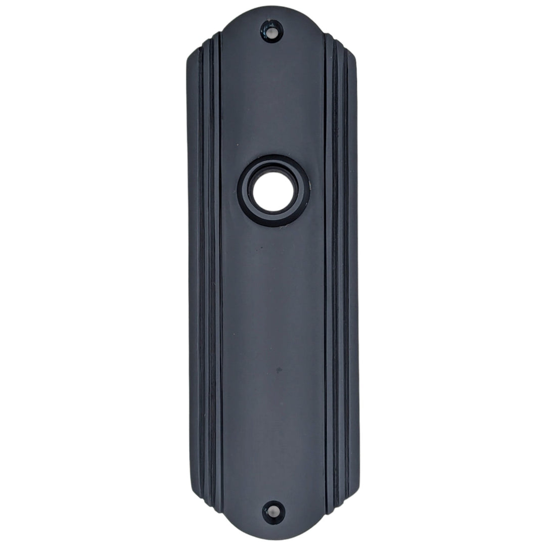 Art Deco Long Solid Brass Door Backplate (Several Finishes Available) COPPER MOUNTAIN HARDWARE