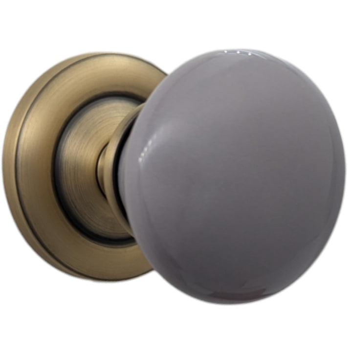 ##Antique Hardware## Magnifique™Classic Door Set with Gray Porcelain Knobs (Several Finishes Available)