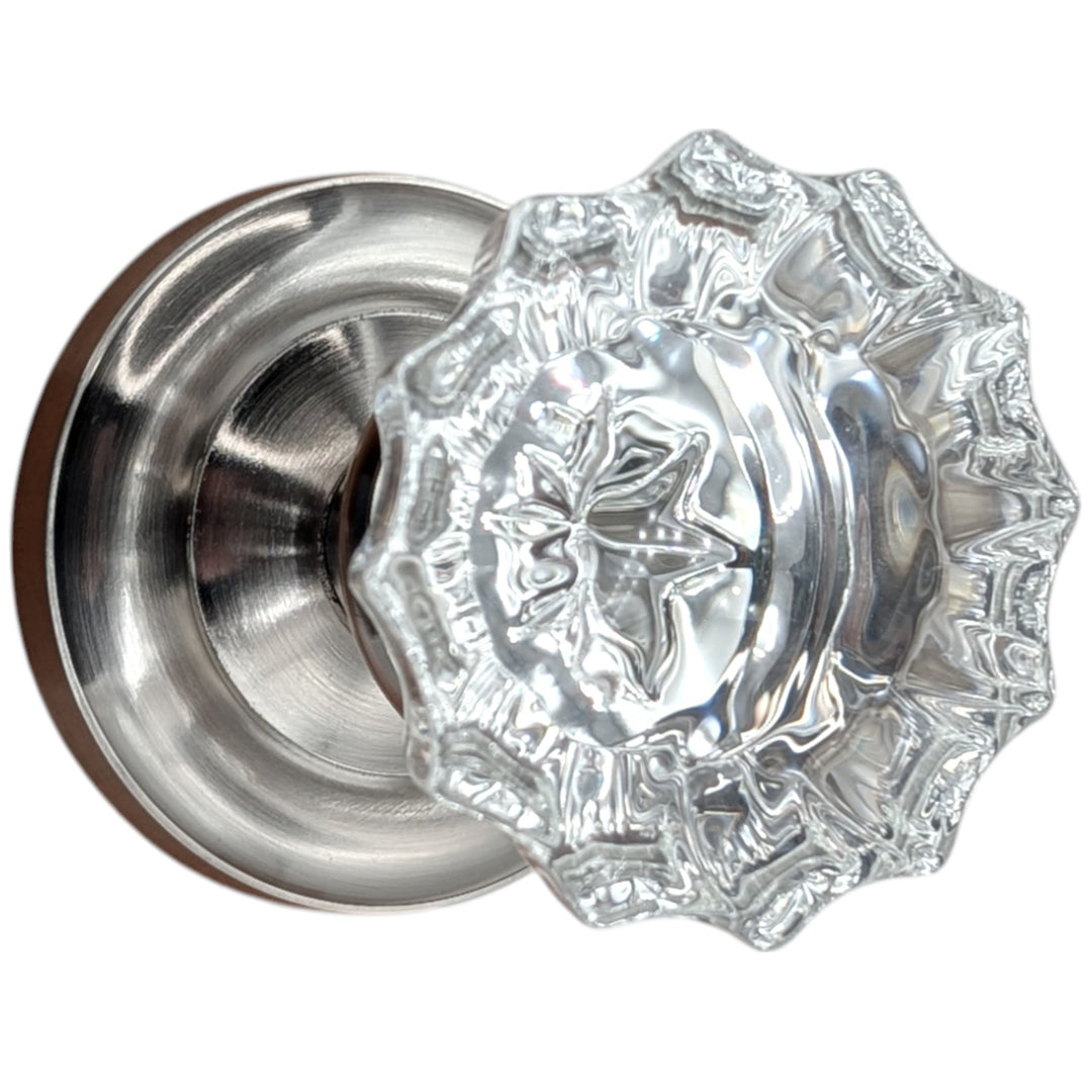 Magnifique™Classic Door Set with Crystal Fluted Knobs (Several Finishes Available)