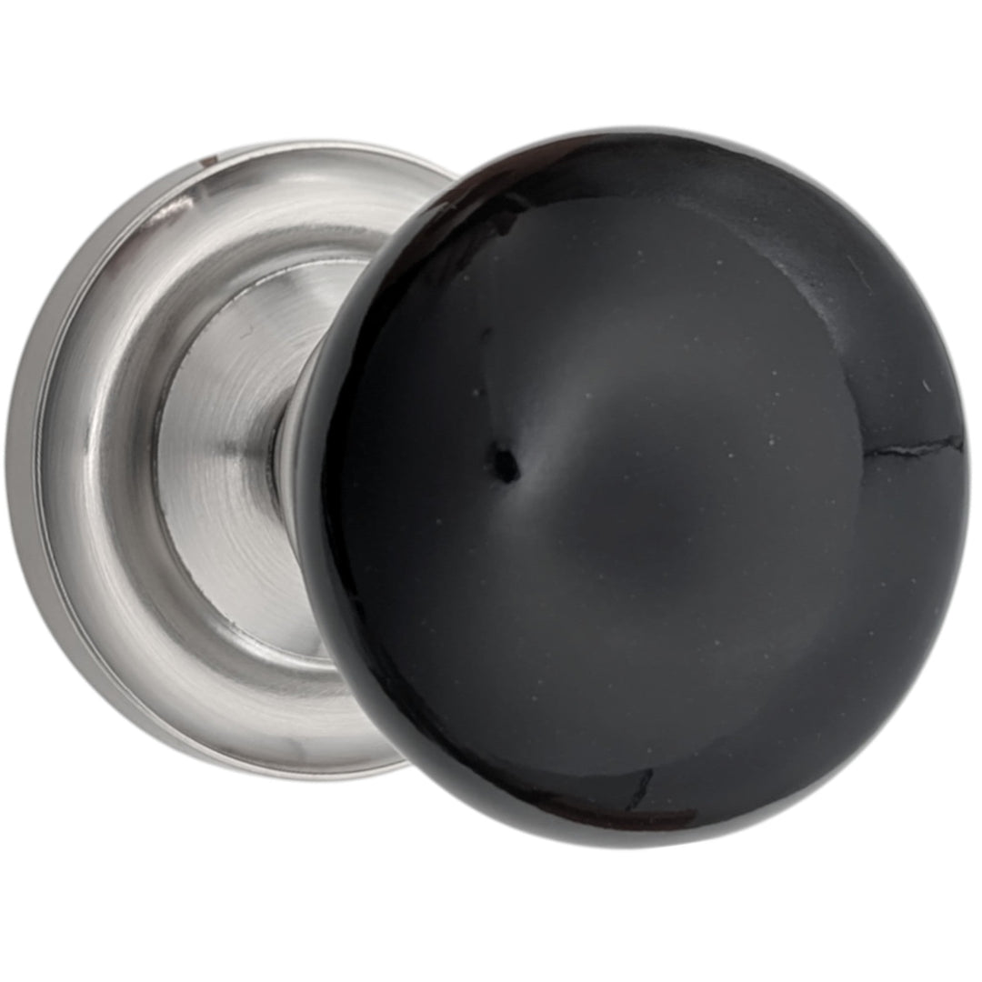 Magnifique™Classic Door Set with Black Porcelain Knobs (Several Finishes Available)