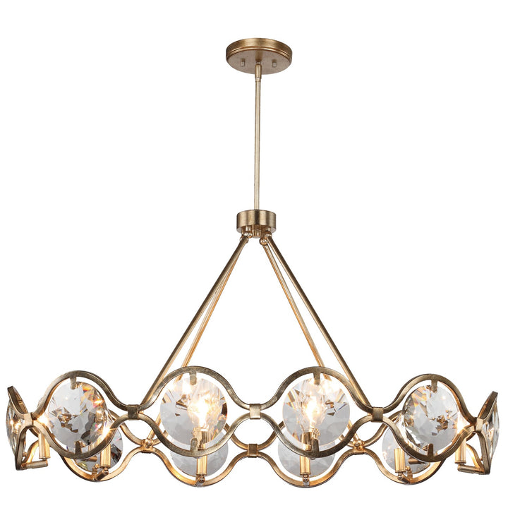 Crystorama Crystorama Quincy 10 Light Distressed Twilight Chandelier