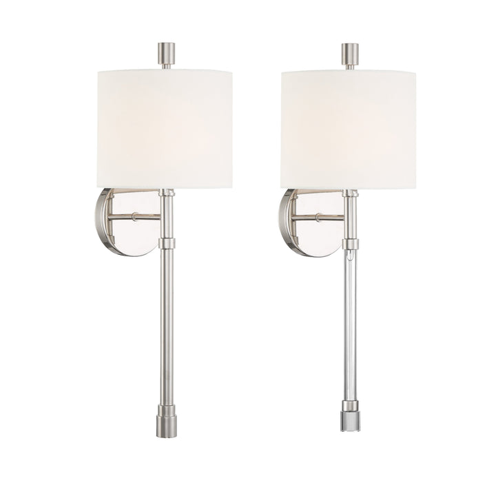 Crystorama Crystorama Rachel 1 Light Polished Nickel Sconce