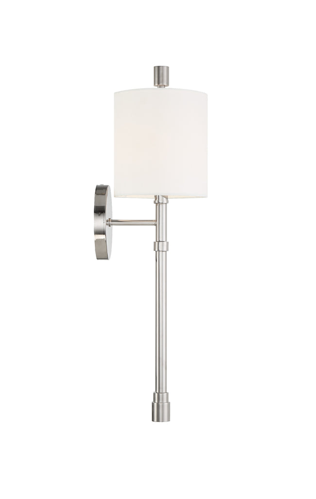 Crystorama Crystorama Rachel 1 Light Polished Nickel Sconce