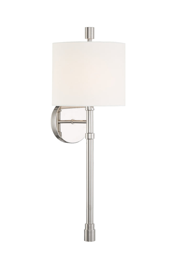 Crystorama Crystorama Rachel 1 Light Polished Nickel Sconce