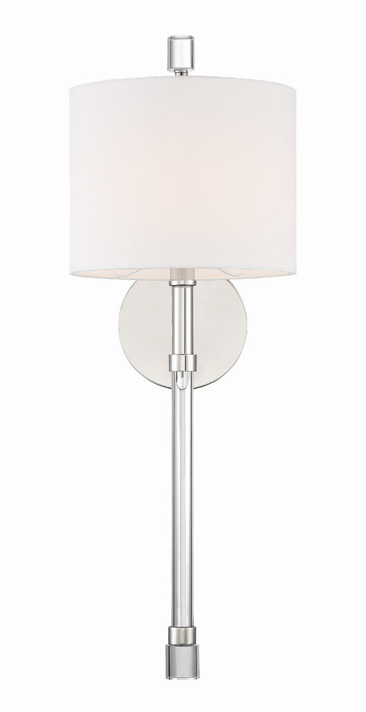 Crystorama Crystorama Rachel 1 Light Polished Nickel Sconce