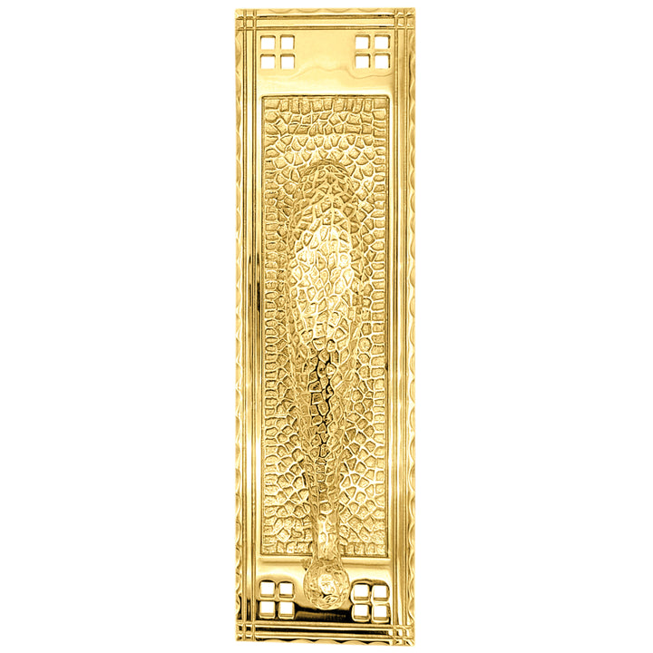 12 Inch Arts & Crafts Style Door Pull & Plate