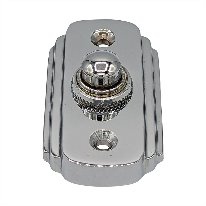 2 1/2 Inch Solid Brass Art Deco Doorbell Button COPPER MOUNTAIN HARDWARE