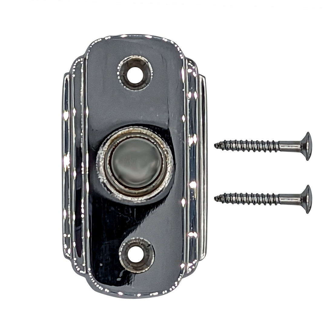 2 1/2 Inch Solid Brass Art Deco Doorbell Button COPPER MOUNTAIN HARDWARE