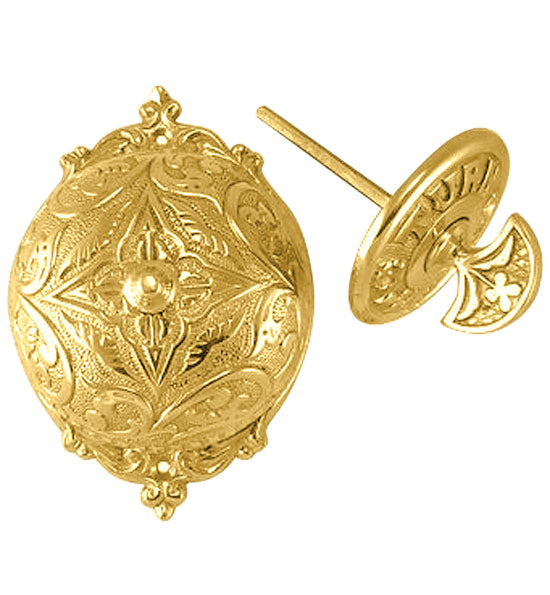 Brass Eastlake Mechanical Twist Door Bell 5 3/8 Inch Eastlake Doorbell (Polished Brass Finish)