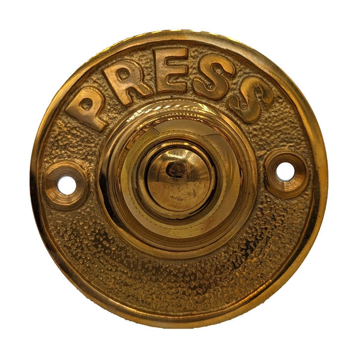COPPER MOUNTAIN HARDWARE Vintage "Press" Doorbell Button, Solid Brass Several Finish Options