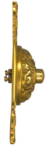 4 1/4 Inch Art Nouveau Solid Brass Doorbell COPPER MOUNTAIN HARDWARE