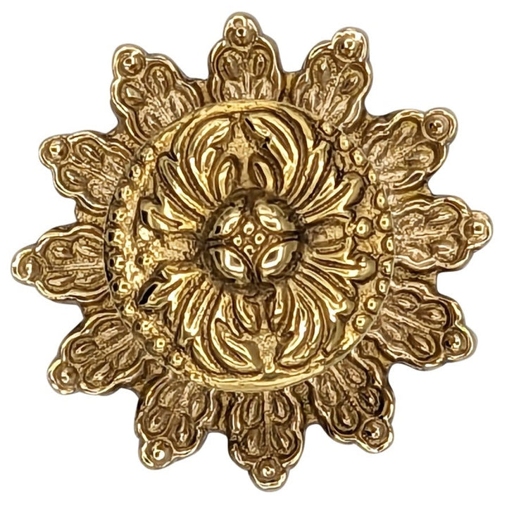 2 5/8 Inch Rococo Cabinet & Furniture Knob with Backplate (Several Finishes Available) COPPER MOUNTAIN HARDWARE