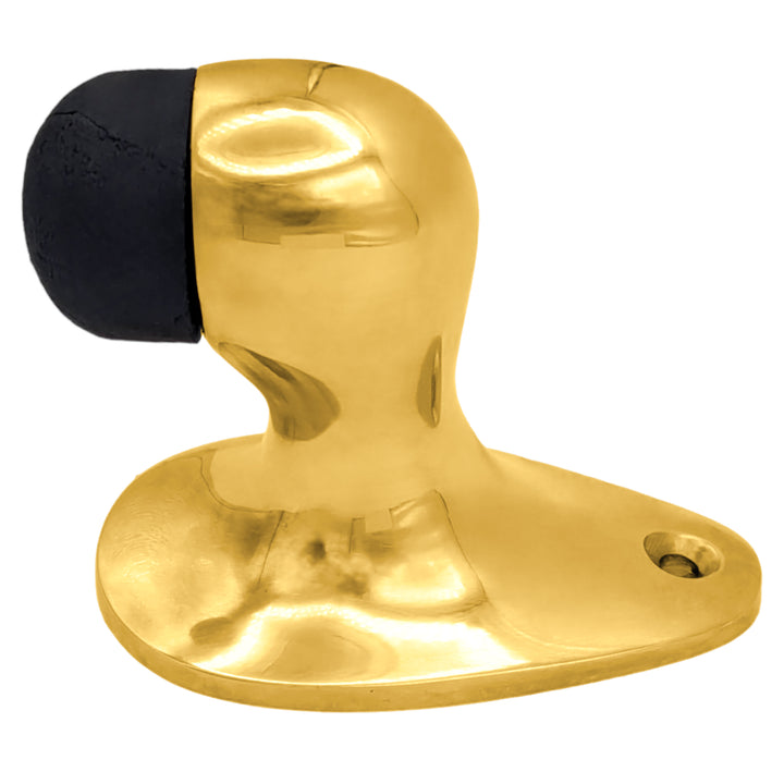 Simple Brass Floor Mounted Door Stop (Several Finishes Available)
