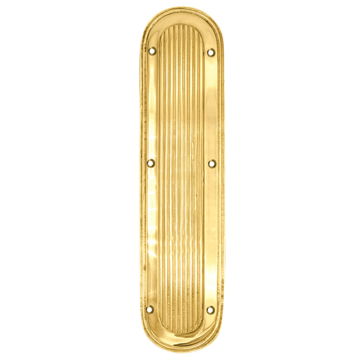 10 1/2 Inch Art Deco Style Door Pull and Push Plate (Several Finishes Available)